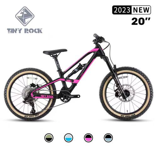 TinyRock速降大师碳纤维软尾山地车青少年速降自行车20”MASTER S