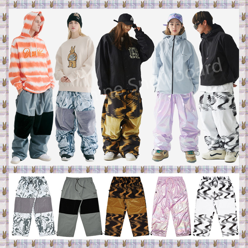 BSRABBIT韩国潮牌嘻哈滑雪裤正品