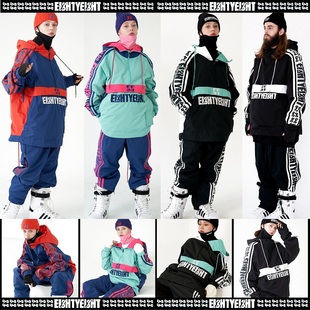 2021NAPPING88韩国滑雪服单双板男女款防水风耐磨套头上衣马卡龙