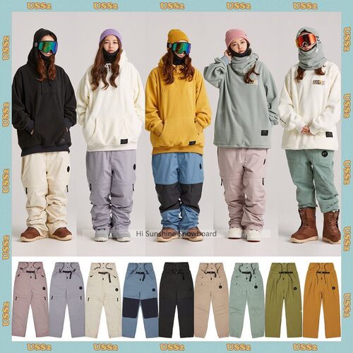 韩国滑雪裤时尚宽松小脚裤