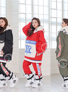 1819NAPPING88韩国滑雪衣服单双板套头防水风户外耐磨套装男女j-3