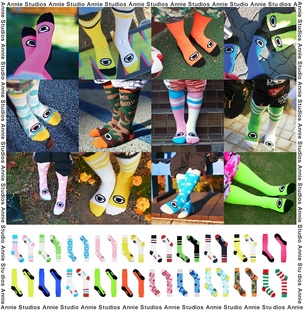 ANNIE STUDIO韩国滑雪袜单双板男女保暖袜中筒厚棉马卡龙彩色袜子