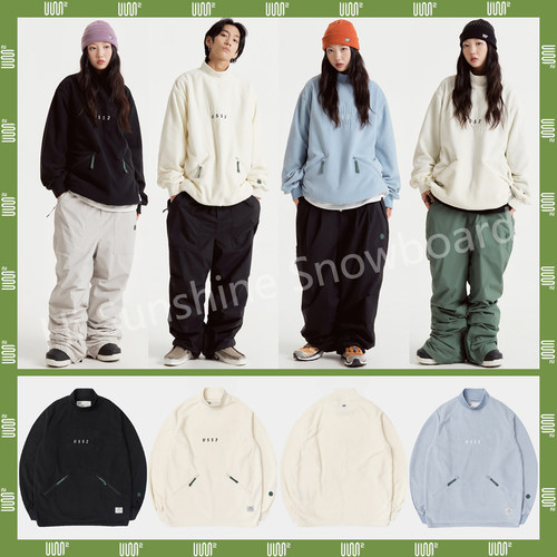 USS2滑雪男女款高领抓绒卫衣