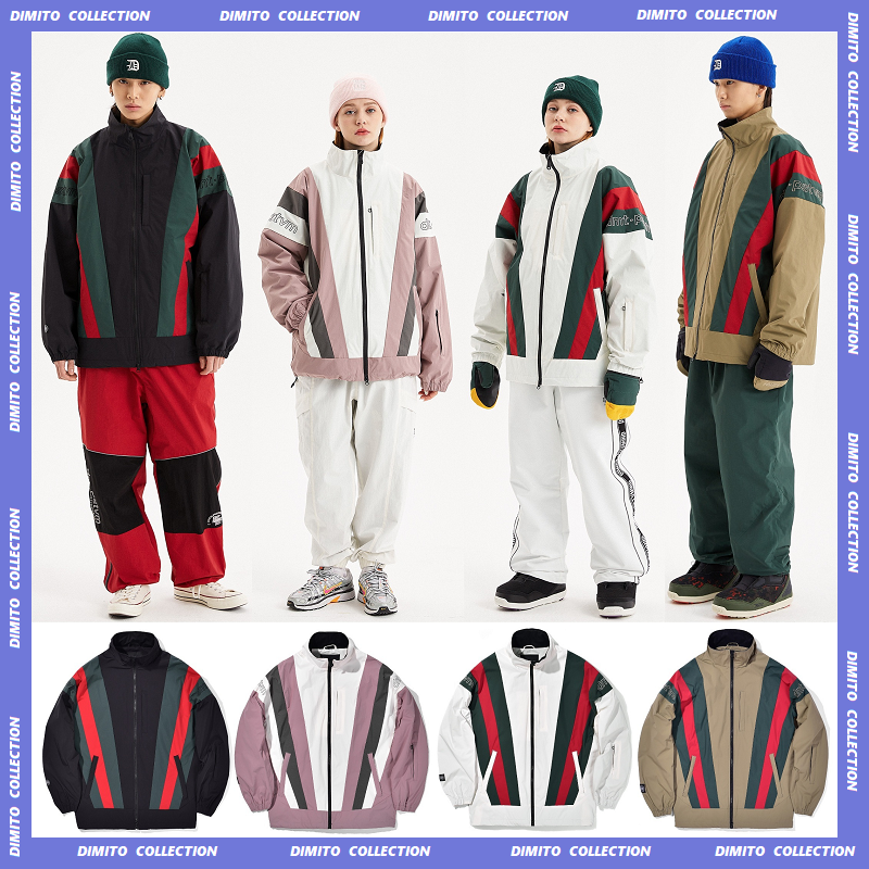 2021DIMITO韩国滑雪服单双板男女款防水风耐磨立领开衫外衣ROVIN