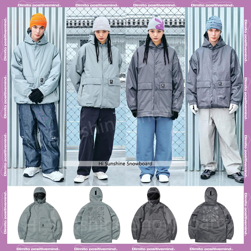 2324DIMITO韩国滑雪服单板双板男女防水连帽上衣雪裤playboy联名