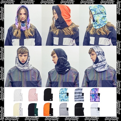 防寒护脸连体围脖滑雪帽男女同款