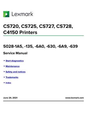 利盟 CS720 CS725 CS727 CS728 C4150 彩机英文维修手册