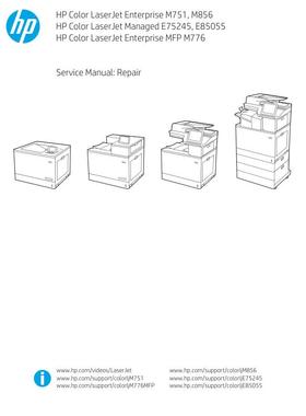 惠普 M751 M856 M776 E75245 E85055 英文维修手册