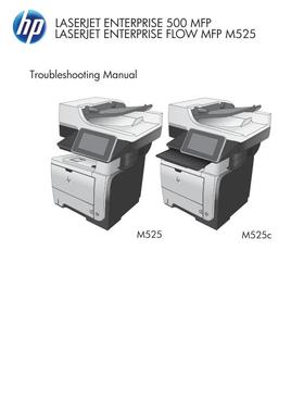 惠普 LaserJet M525dn M525c M525f 黑白机英文故障手册