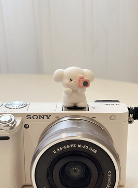 白色可爱照相小狗相机热靴盖富士索尼佳能尼康奥林巴斯徕卡热靴