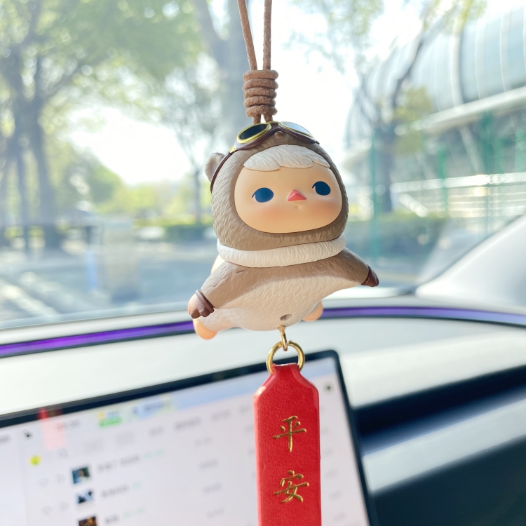 泡泡玛特pucky毕奇飞行系列汽车挂件车内吊饰后视镜车载挂饰可爱