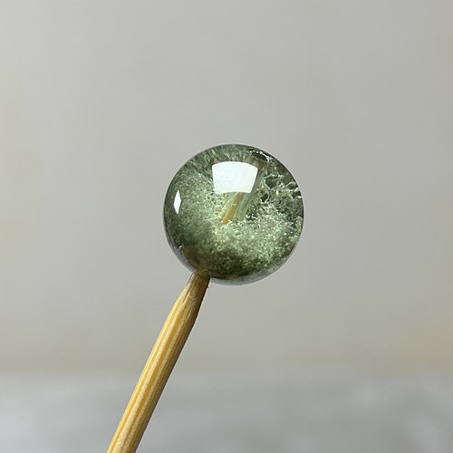 天然水晶 绿幽灵千层聚宝盆散珠单珠一对一实拍手链配件多宝手串