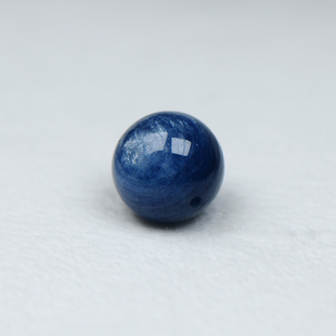 天然水晶蓝晶石单珠实物实拍手链配件散珠多宝手串五行配珠