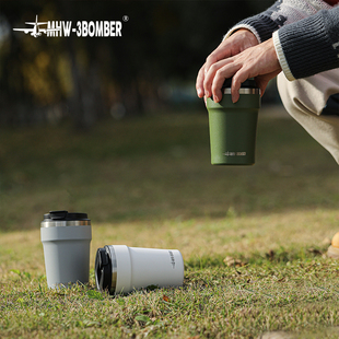 MHW-3BOMBER轰炸机cooki随行杯 车载咖啡杯不锈钢双层保温杯360ml