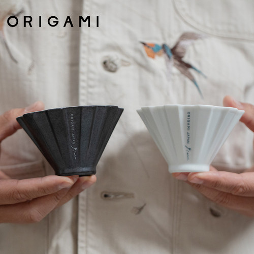 日本原装ORIGAMI X LEAVES PINN滤杯手冲咖啡锥形V55陶瓷滴滤杯