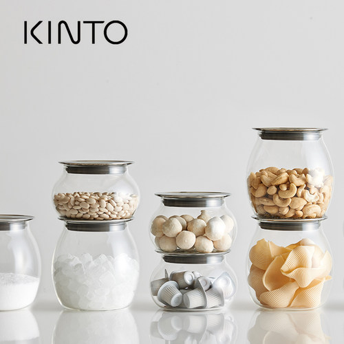 kinto日本咖啡豆厨房玻璃储物罐