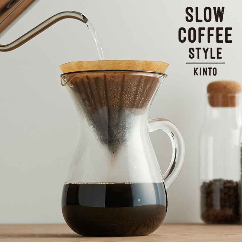 日本kinto耐热玻璃手冲咖啡一体壶 V60锥形树脂滤杯套装300/600ml