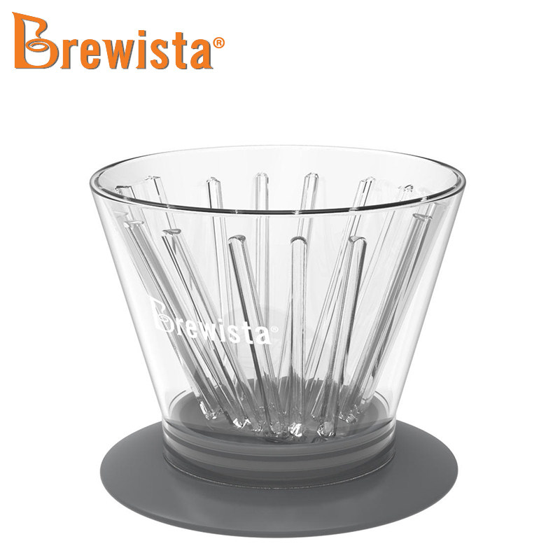 brewista双层玻璃手冲咖啡过滤杯 扇形 2-4人送滤纸 bonavita pro