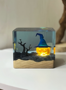 滴胶摆件成品万圣节南瓜装饰环氧树脂工艺品送礼创意礼物