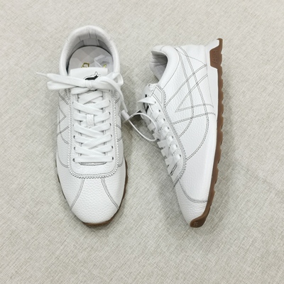 新款牛皮德训女舒适内增高平底阿甘鞋 偏大一码