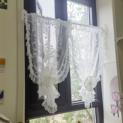 田园蕾丝花边半帘小窗户