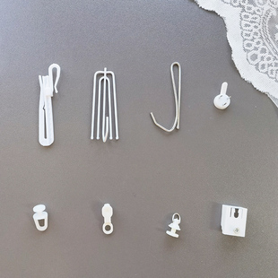 窗帘挂钩四爪钩S型挂钩 扣环钩子魔术贴布带粘轨侧装码顶装码