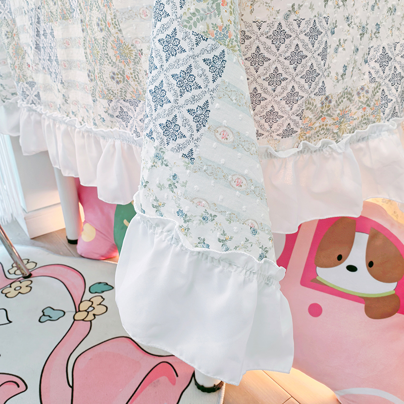 小清新方桌花边桌布棉麻茶几布文艺复古格子餐布台布花园小盖巾