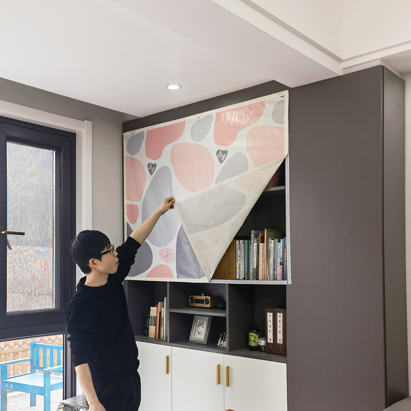 衣柜遮挡帘防尘装饰打孔布