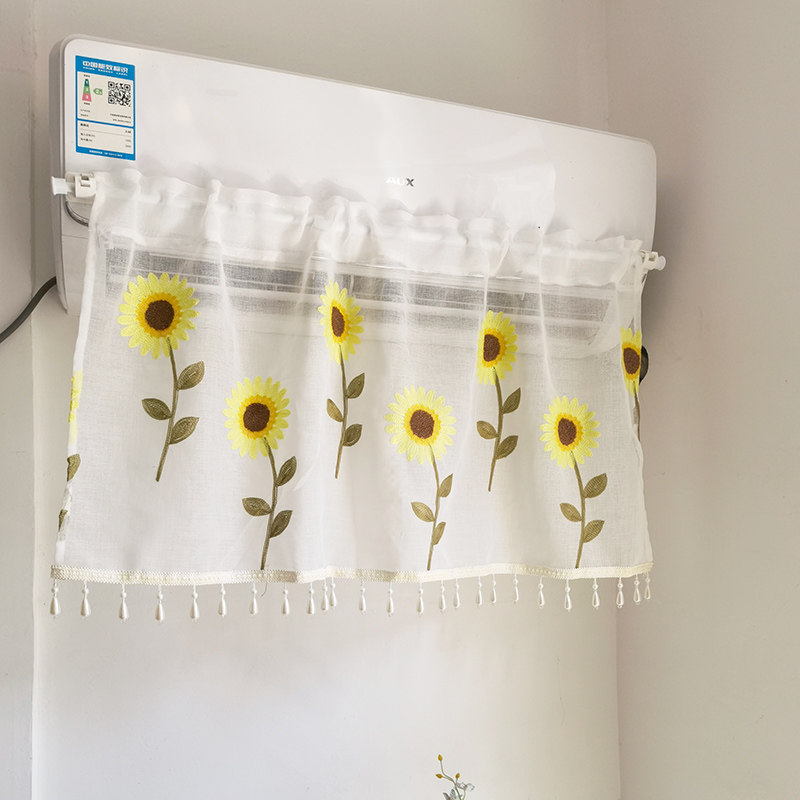 空调挡风帘布挡风板防直吹孕妇坐月子婴幼儿布艺办公室百叶空调罩