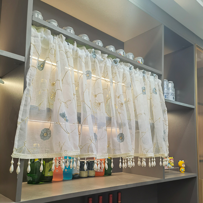 防尘遮挡帘书柜遮丑帘半帘纱帘