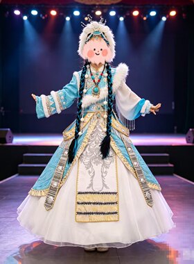 26新款藏族演出服快乐阳光表演服仰望珠穆朗玛雪域甘霖吉曲萨拉河