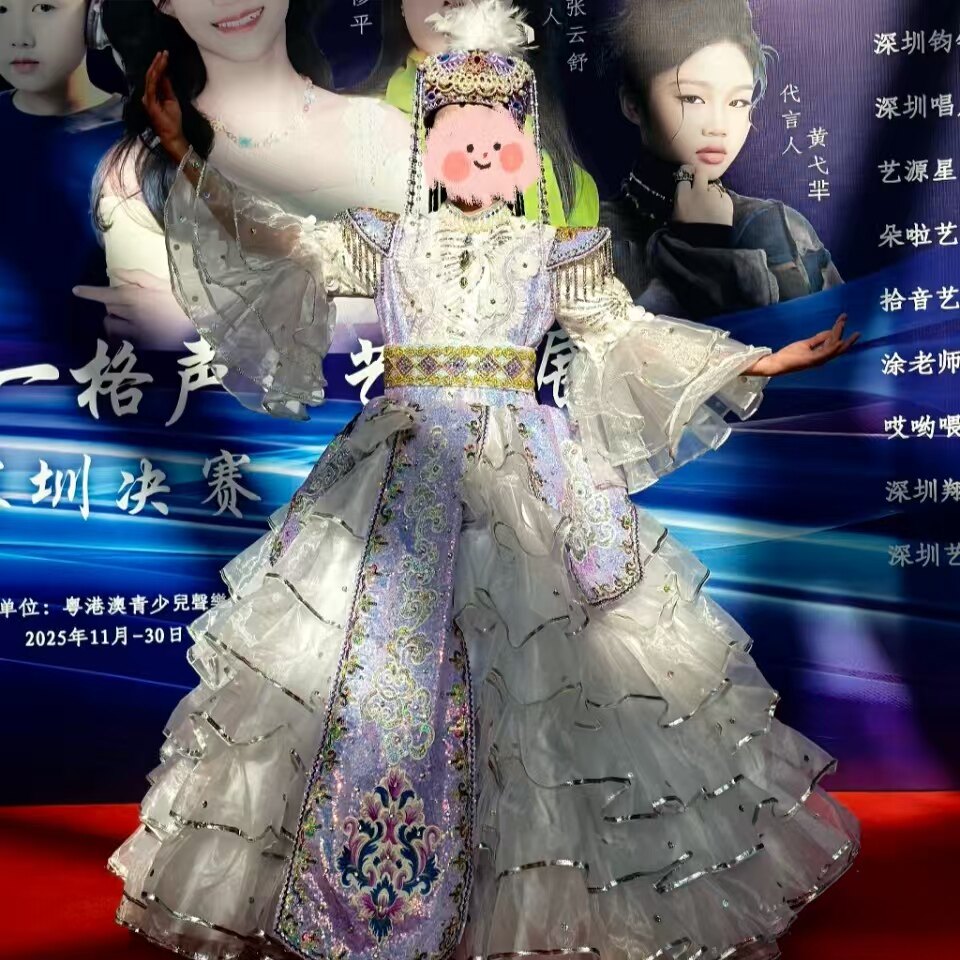 儿童演出服表演服哈萨克族阿不旦图片