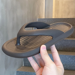 户外防滑防臭厚底女士沙滩凉鞋 人字拖男款 男士 外穿踩屎感拖鞋 夏季