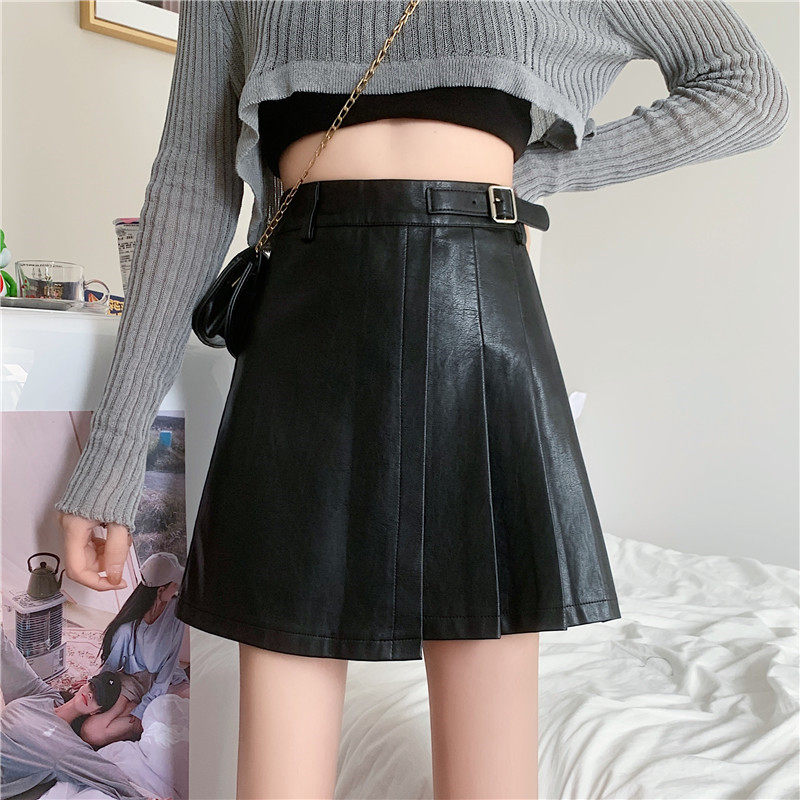 Real price irregular pleated skirt