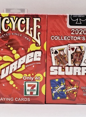 美國進口 Bicycle 7-Eleven Slurpee 紅色 花切收藏 撲克牌