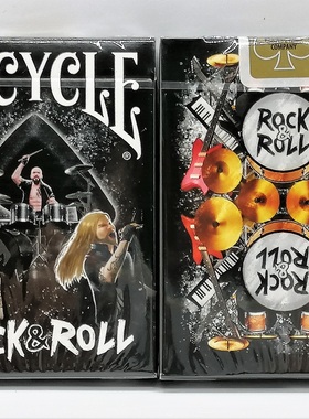 美國進口 Bicycle Gilded Rock & Roll 限量 黑色鍍金 收藏撲克牌
