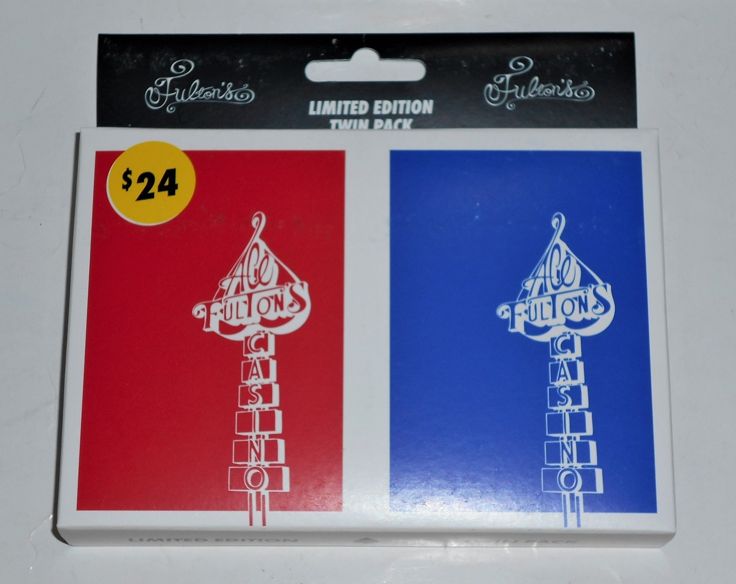 美國原裝進口 Ace Fulton's Casino Twin Pack 紅藍富爾頓 撲克牌