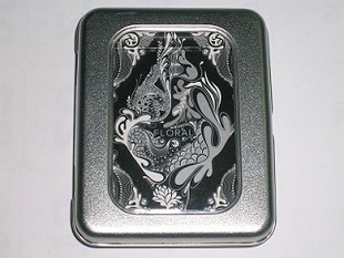 美國原裝進口 FLORAL black PLAYING CARDS 黑色花藝含单入收藏盒