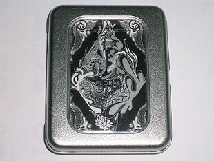 美國原裝進口 FLORAL black PLAYING CARDS 黑色花藝含单入收藏盒