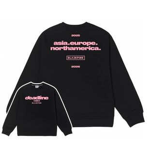 blackpink演唱会周边卫衣DEADLINE同款圆领连帽衣服Lisa粉丝穿搭