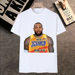 乐邦詹士表情包短袖男t恤恶搞詹姆斯球服抽象猎奇乐邦之歌学生装