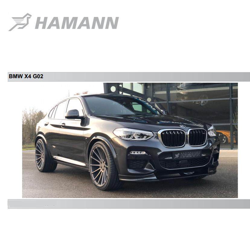 HAMANN  宝马 BMW X4 (G02) 小包围 改装 前唇 后唇 尾翼 顶翼