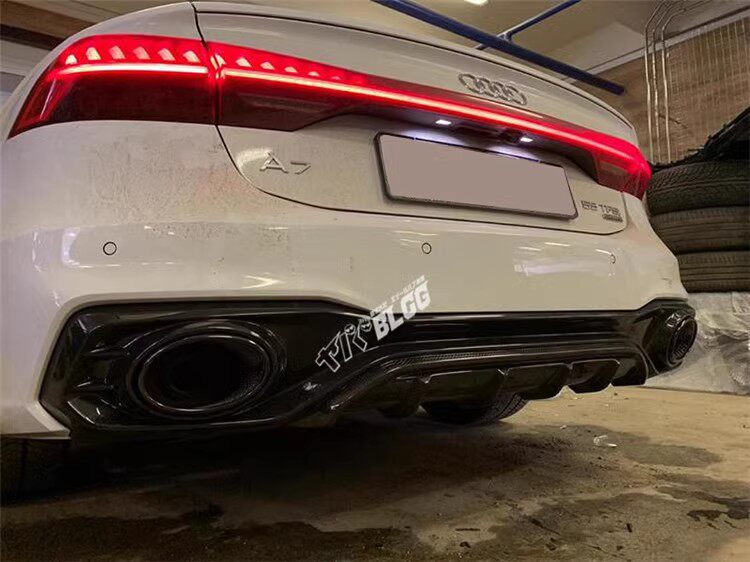 MTR 奥迪 A7 C8 S7改装 RS7 后唇 包围 碳纤维后扰流 尾喉 A7后唇