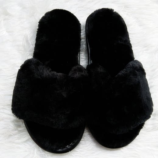 Pantoufles enfants en suède pour hiver - semelle caoutchouc - Ref 1017710 Image 3