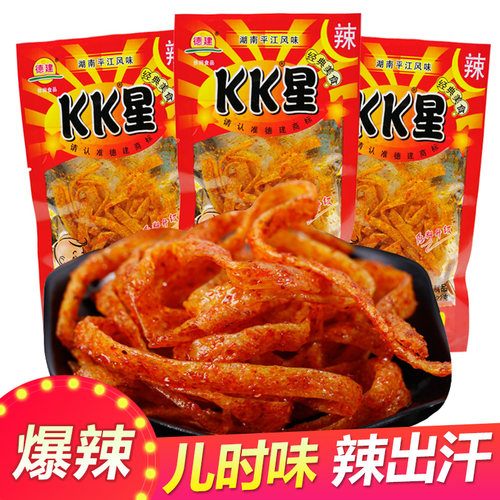 德建kk星爆辣变态辣辣条儿时味道
