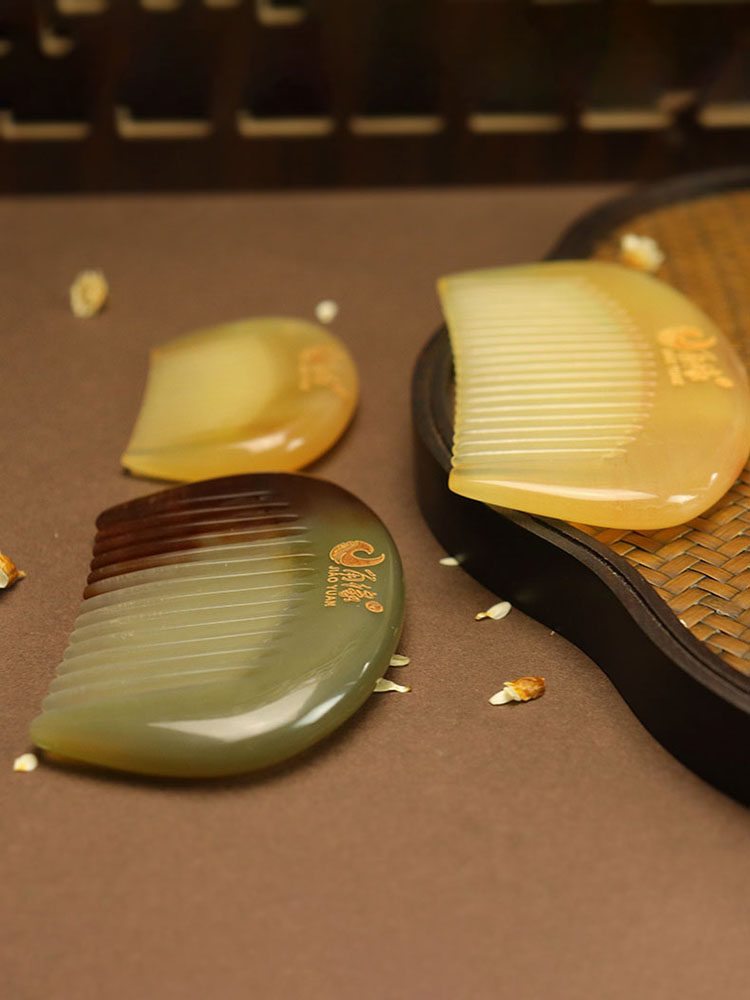 천연 경적 빗 미니 작은  빗 남자 빗 가방 가방 빗 포켓 빗 조각