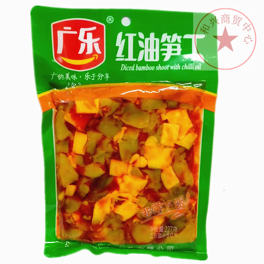 包邮广乐食品180克红油笋丁下饭菜榨菜丝四川特产春笋咸菜腌制泡