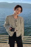 现货2026新款小香短款外套浙宝035083款号5852P125K178，女装短外套，2C053