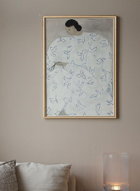 小众ins风人物装饰画Sofia Lind简约客厅奶油风画Fine little day