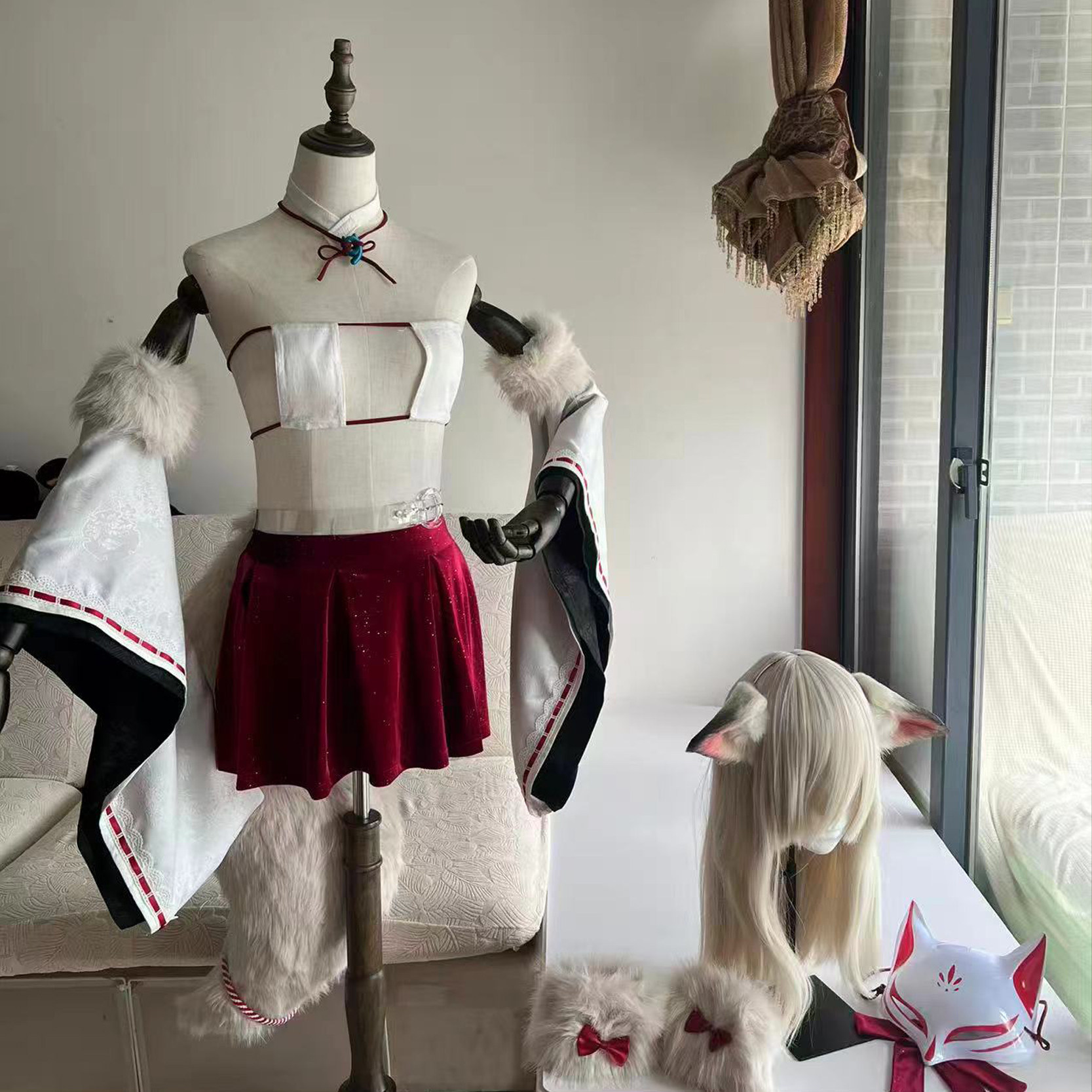 碧蓝航线水无濑cosplay巫女服